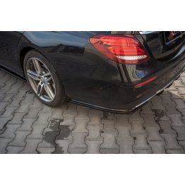 Накладки сплиттеры боковые на задний бампер на Mercedes E W213 AMG-Line / E43 AMG